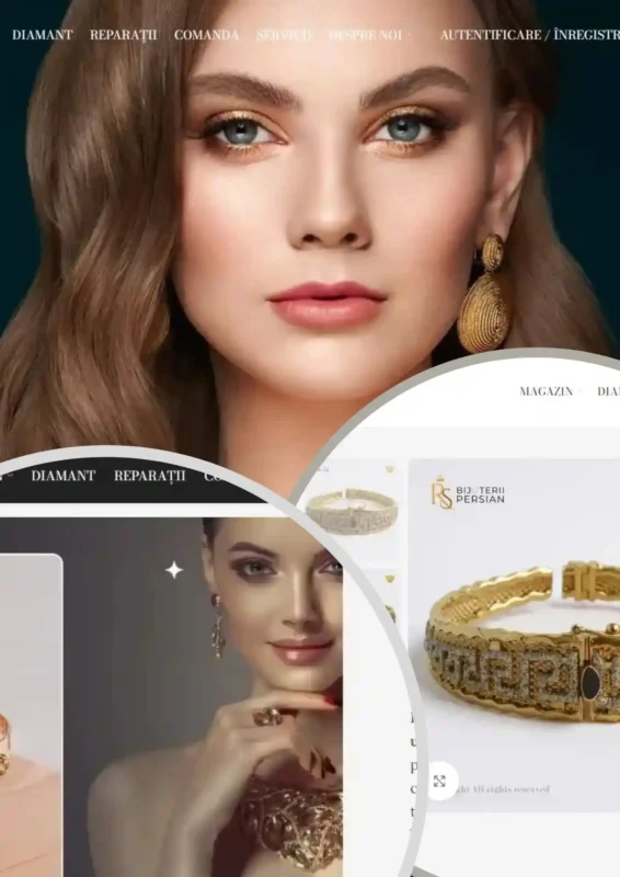 Bijuterii Persian homepage – luxury jewelry e-commerce built with WordPress