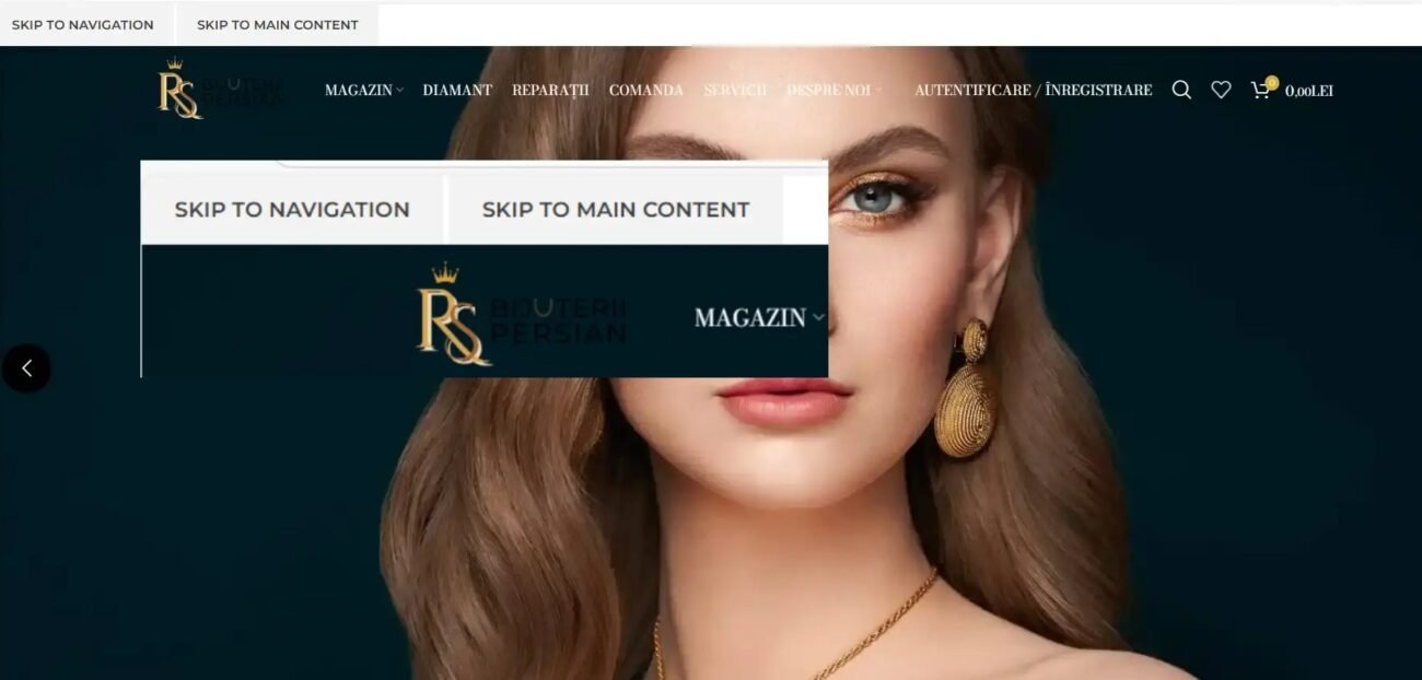 “Skip to navigation” and “Skip to content” accessibility links in WordPress WoodMart theme fixed with CSS and JS